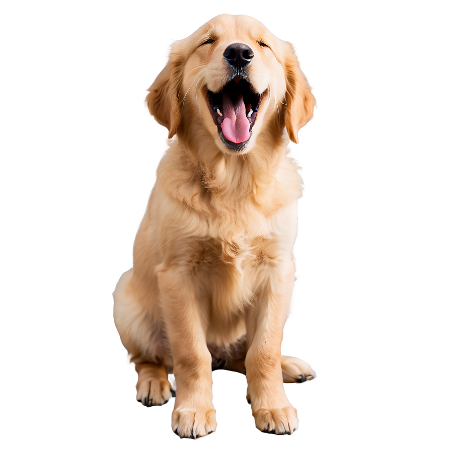 Golden Retriever Puppy Yawning Png Tfm72 PNG image