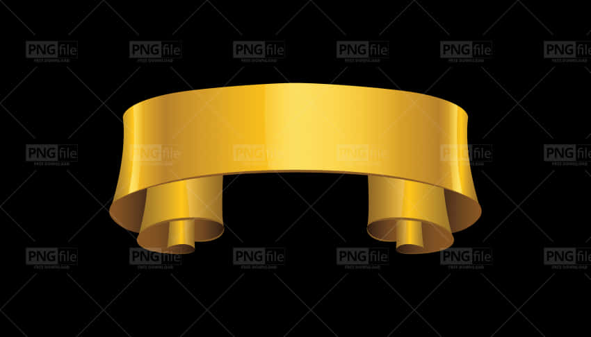 Golden Ribbon Banner Graphic PNG image