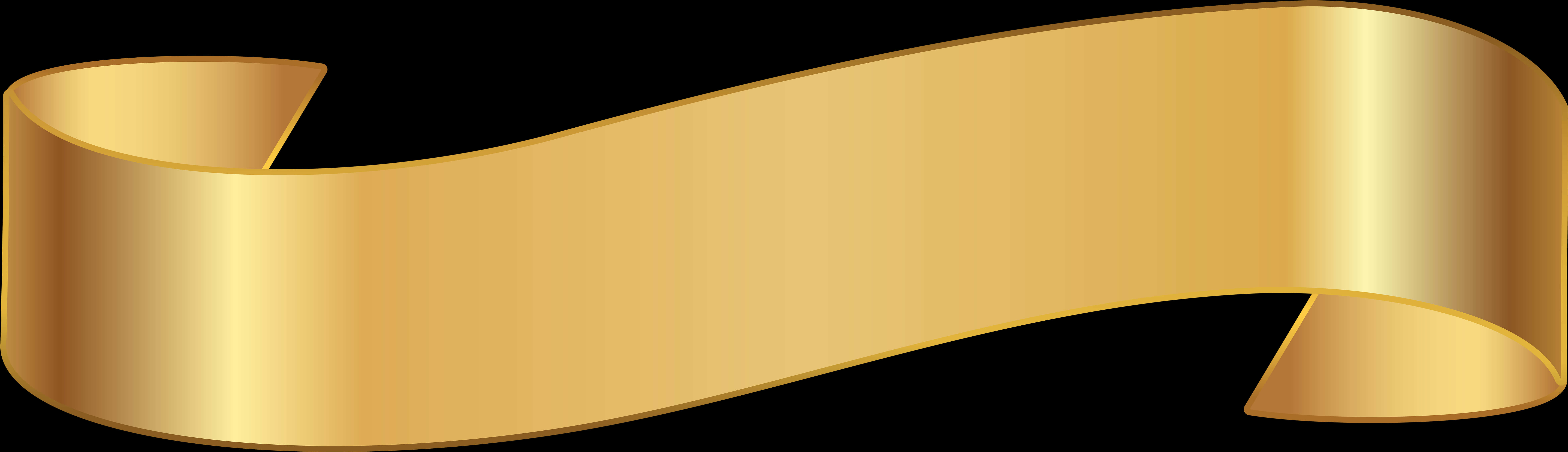 Golden Ribbon Banner PNG image