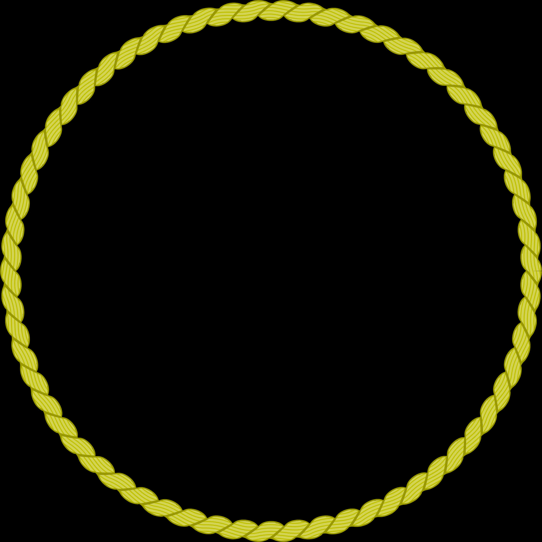 Golden Rope Circle Frame PNG image