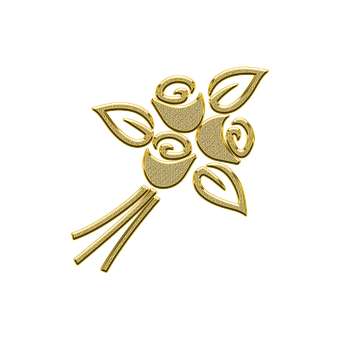 Golden Rose Bouquet Graphic PNG image