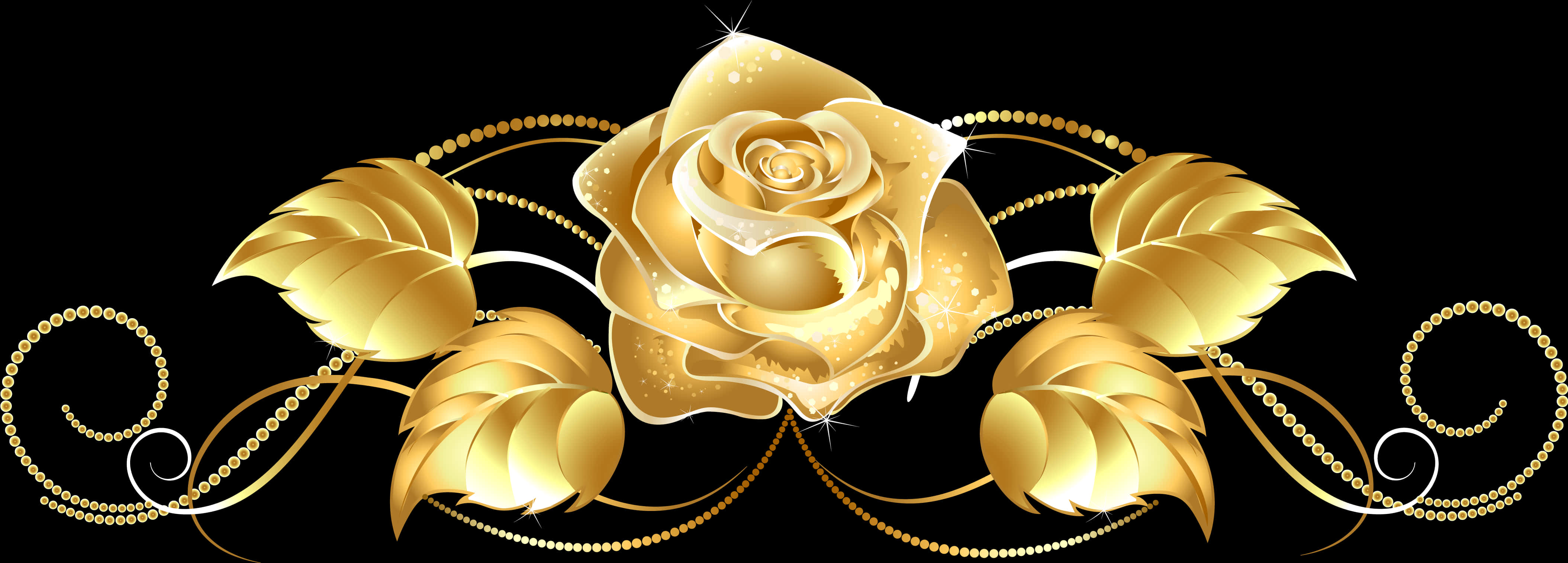 Golden Rose Elegance PNG image