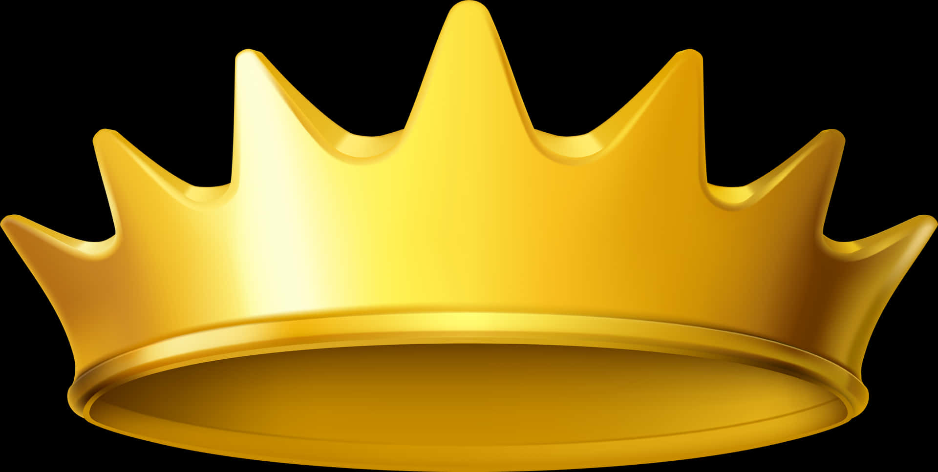 Golden Royal Crown PNG image