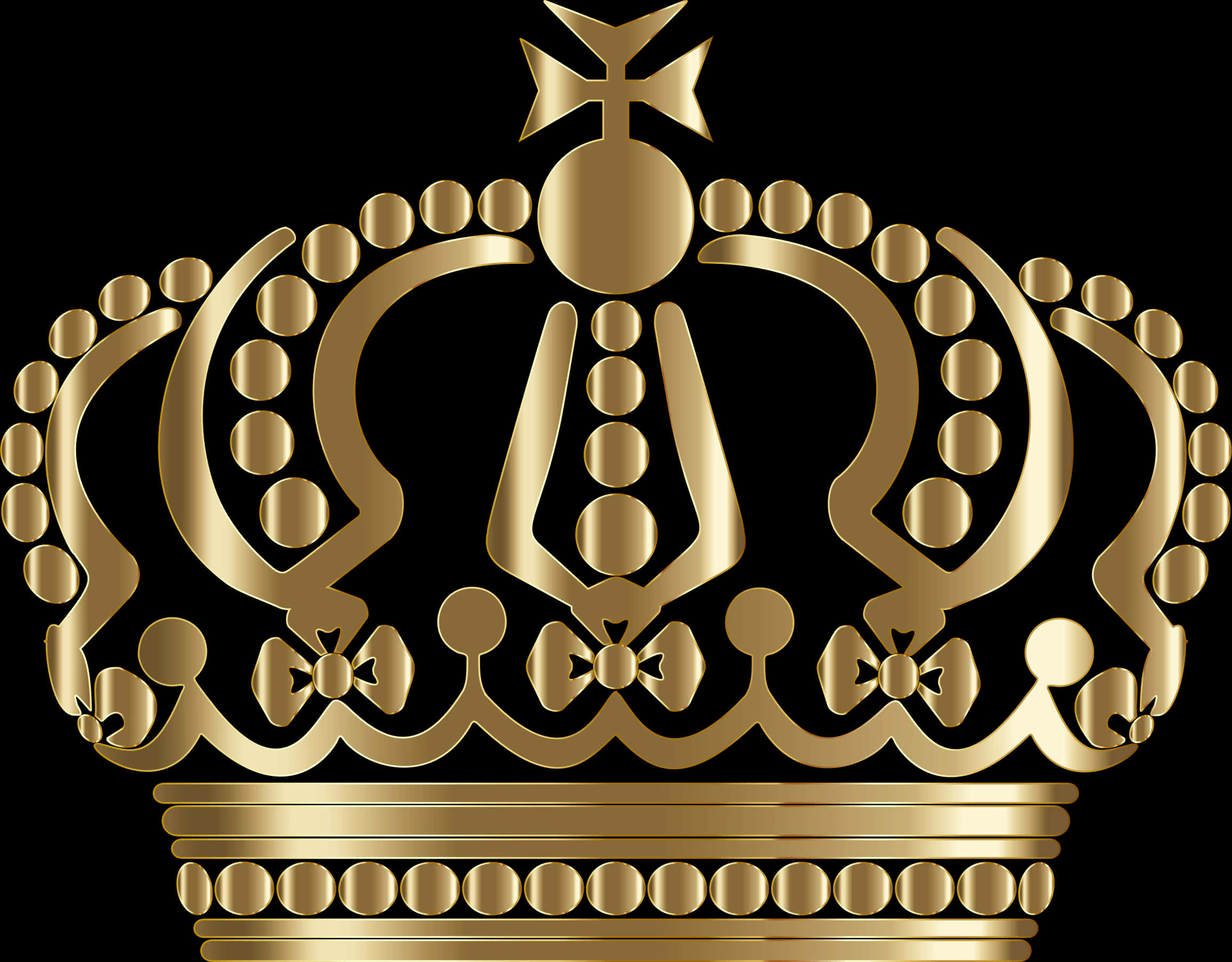Golden Royal Crown Graphic PNG image