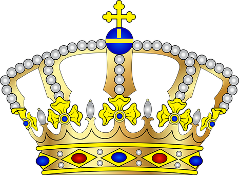 Golden Royal Crown Illustration PNG image