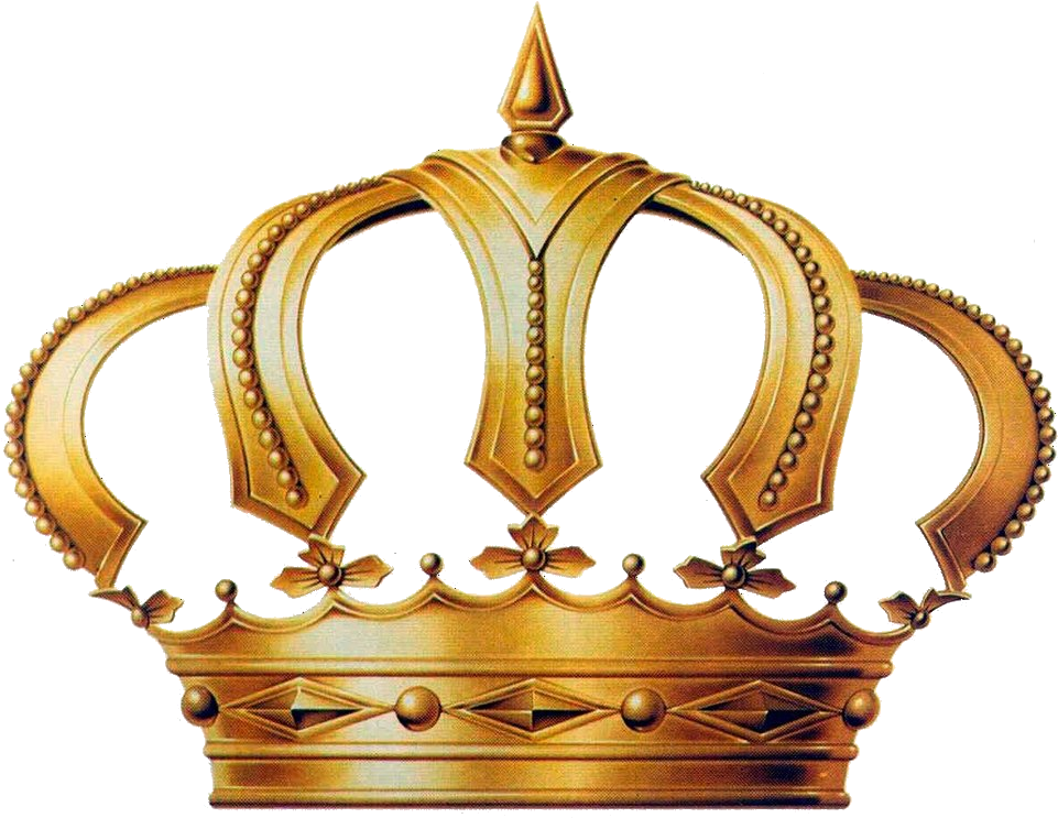 Golden Royal Crown Transparent Background PNG image