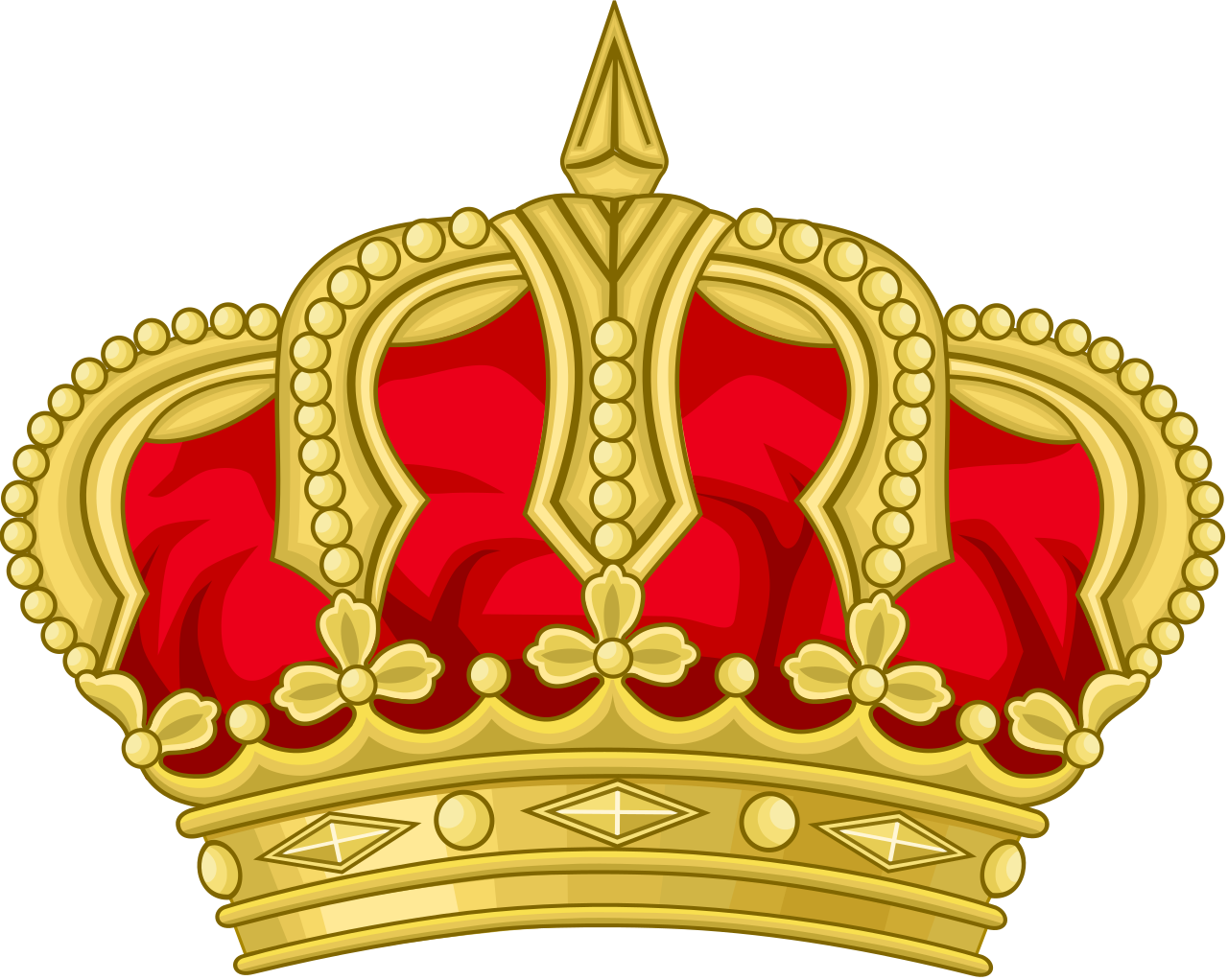 Golden Royal Crown Vector Illustration PNG image