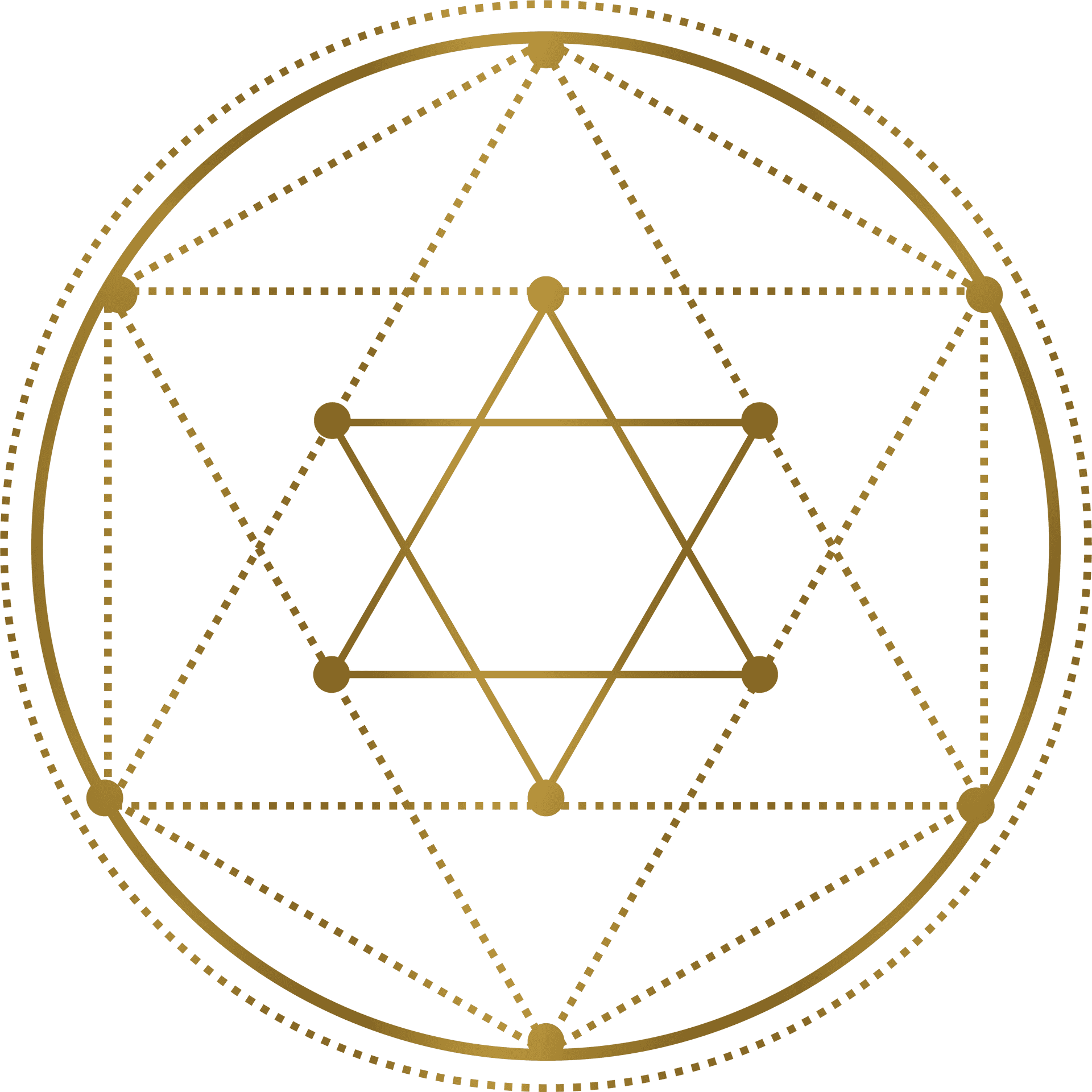 Golden Sacred Geometry Pattern PNG image
