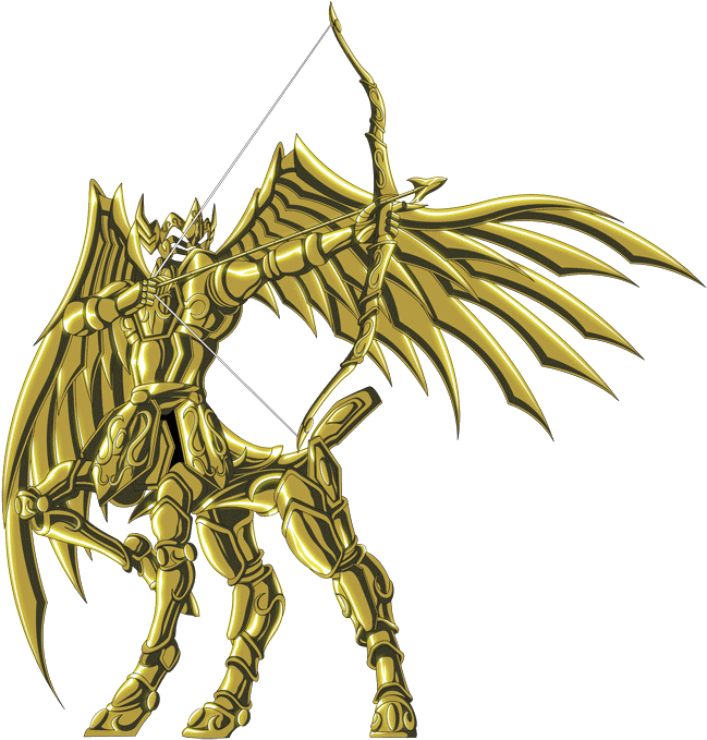 Golden Sagittarius Archer Fantasy Art PNG image