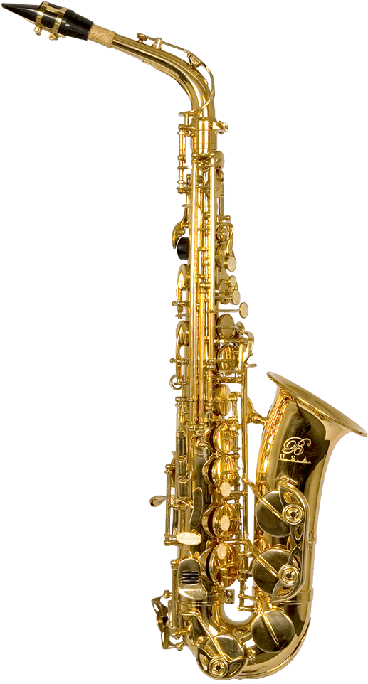 Golden Saxophone Isolated PNG image