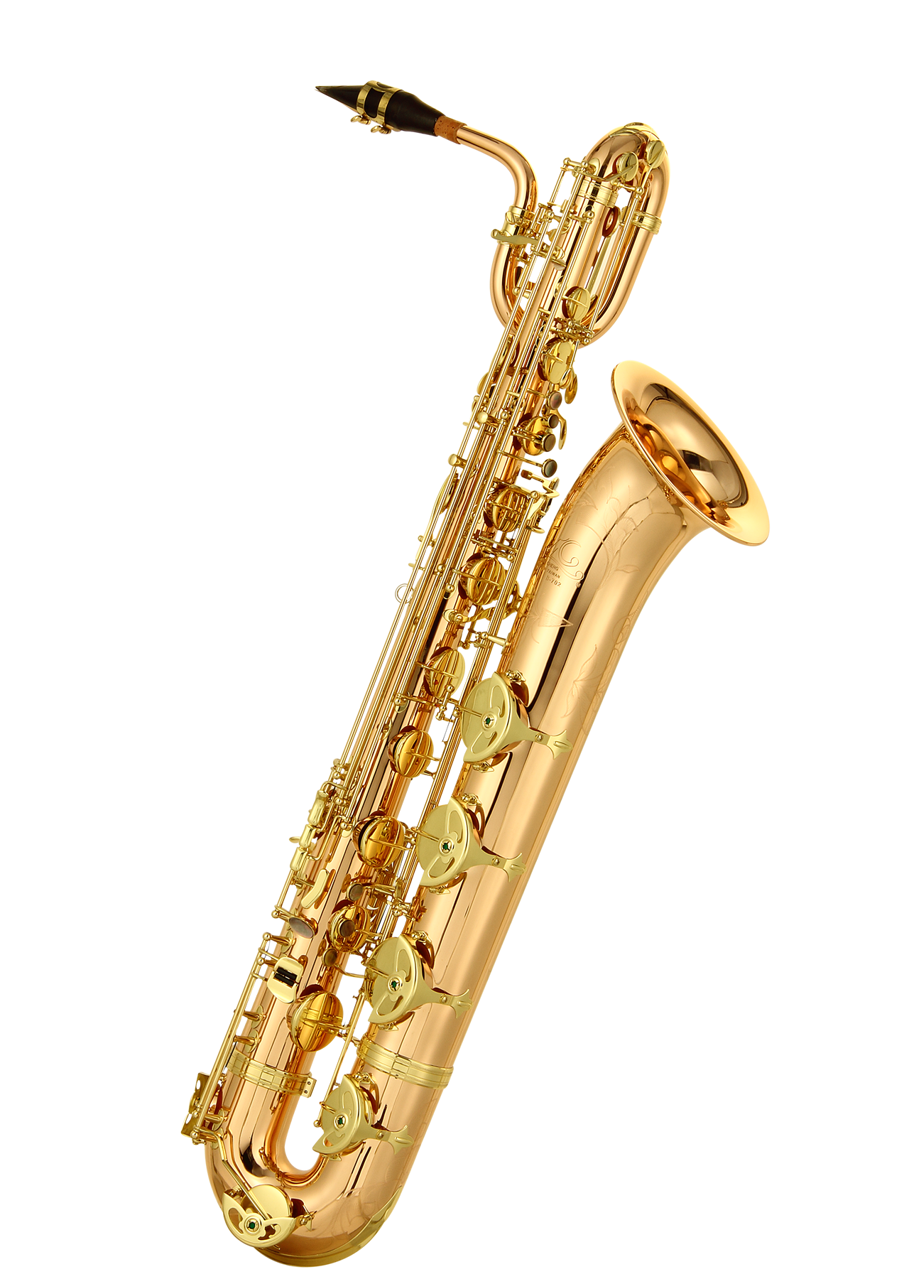 Golden Saxophone Isolatedon Black PNG image