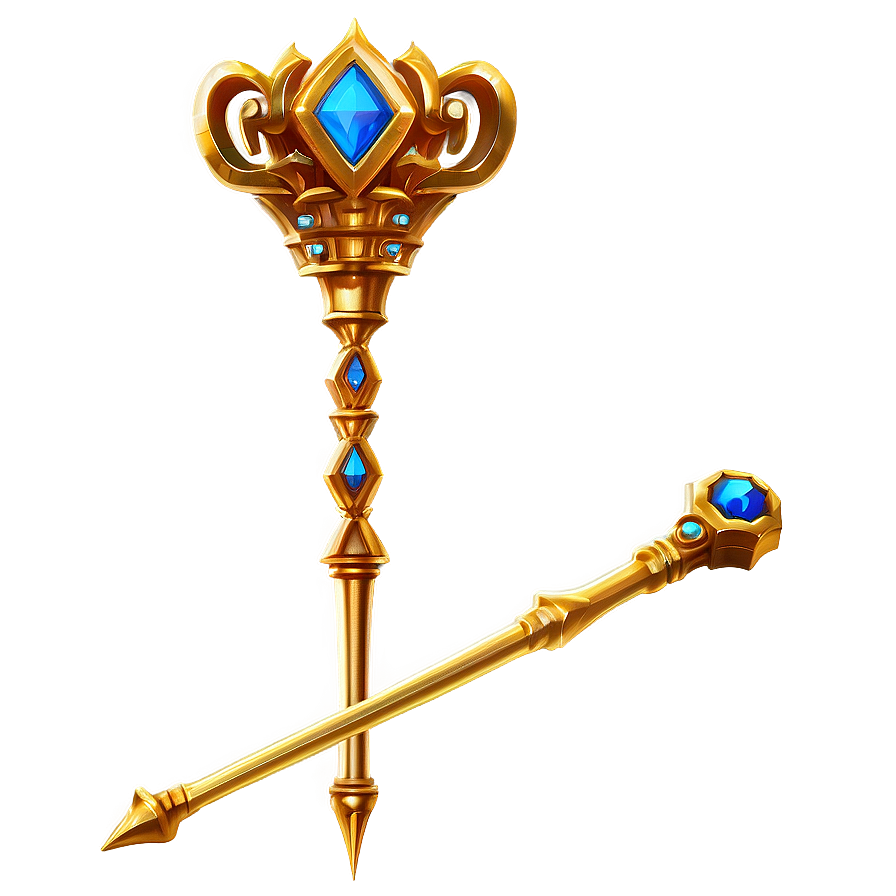 Golden Scepter Png 06282024 PNG image