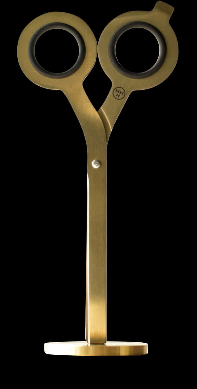 Golden Scissors Standing PNG image