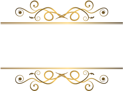 Golden Scrollwork Ornament Vector PNG image