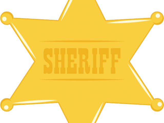 Golden Sheriff Badge PNG image