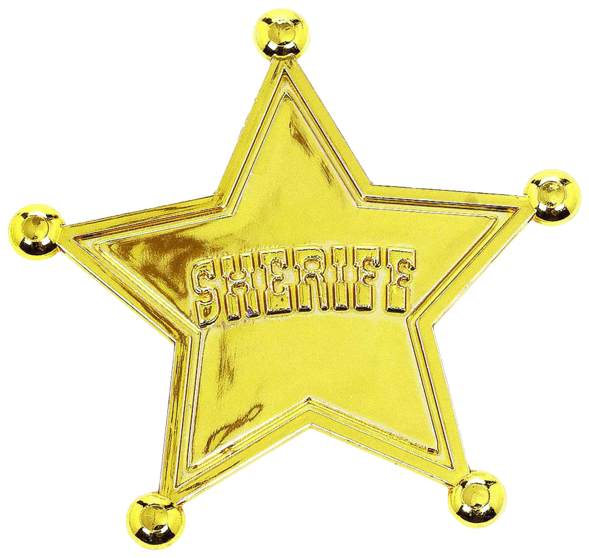 Golden Sheriff Badge PNG image