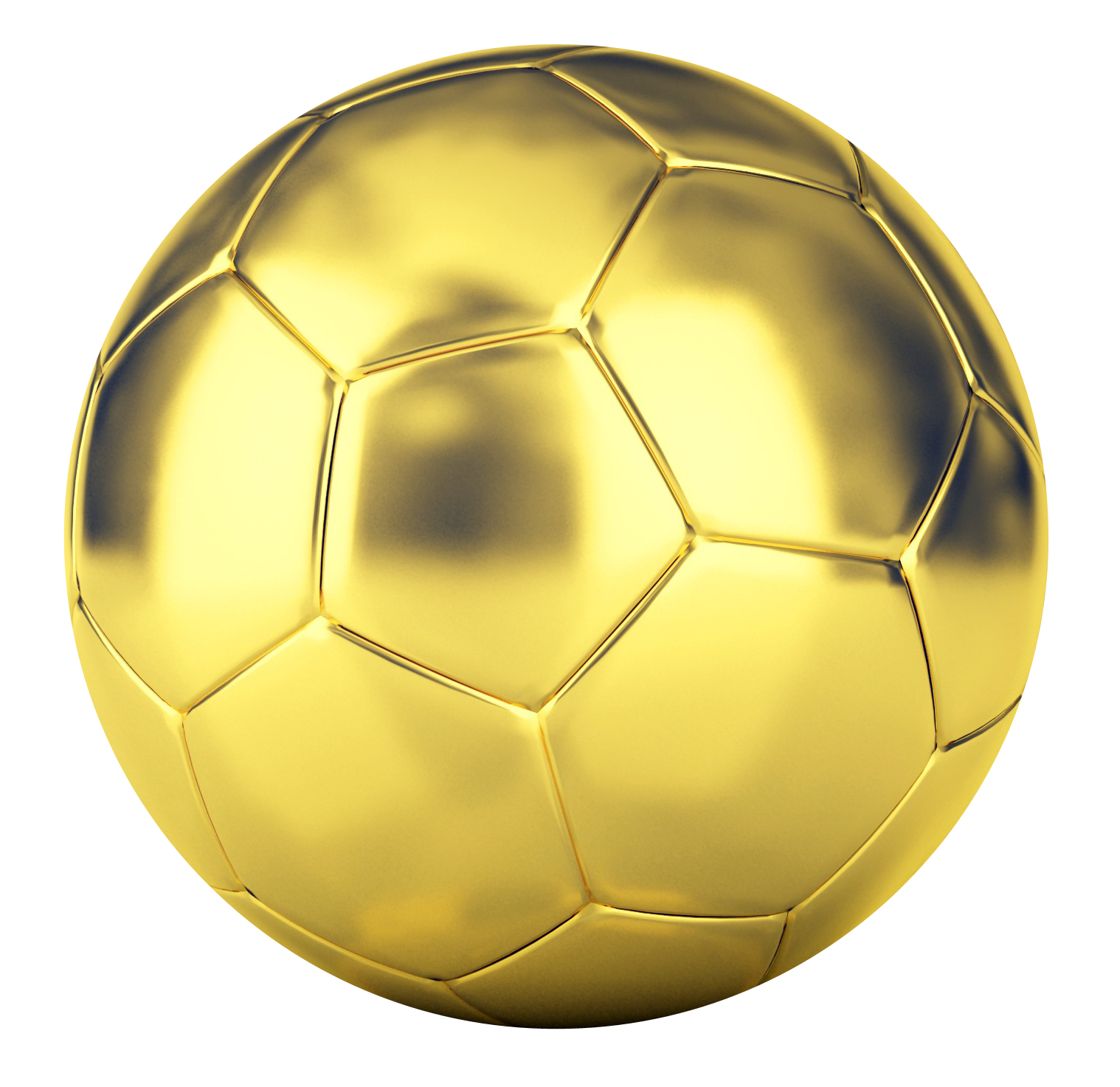 Golden Soccer Ball3 D Render PNG image