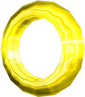 Golden Sonic Ring3 D Render PNG image