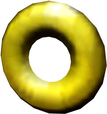 Golden Sonic Ring3 D Render PNG image