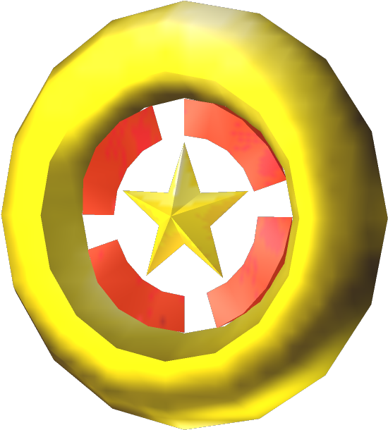 Golden Sonic Ringwith Star Emblem PNG image