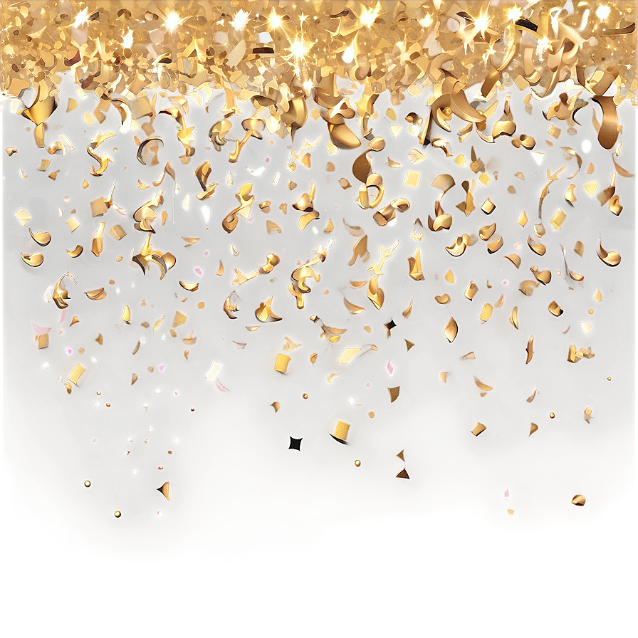 Golden Sparkle Confetti Png 70 PNG image