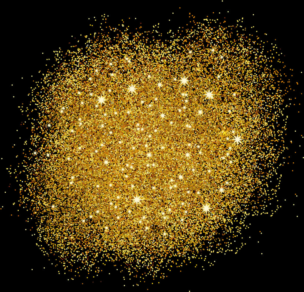 Golden Sparkle Explosion PNG image