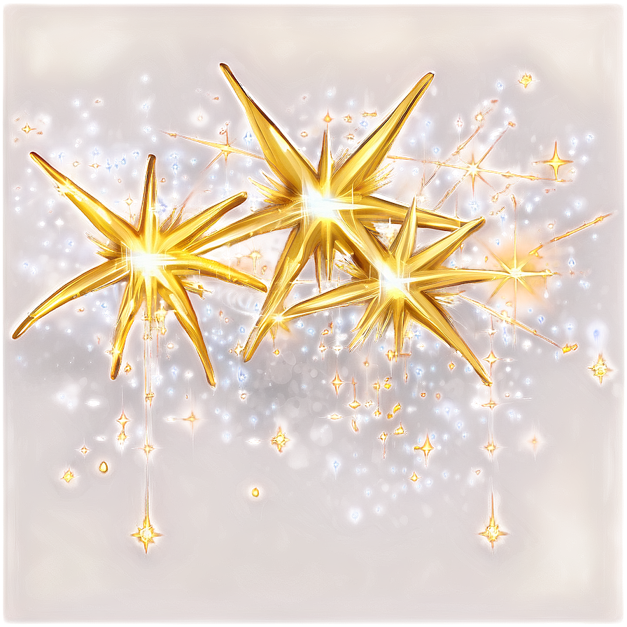 Golden Sparkle Stars Png Qcb PNG image