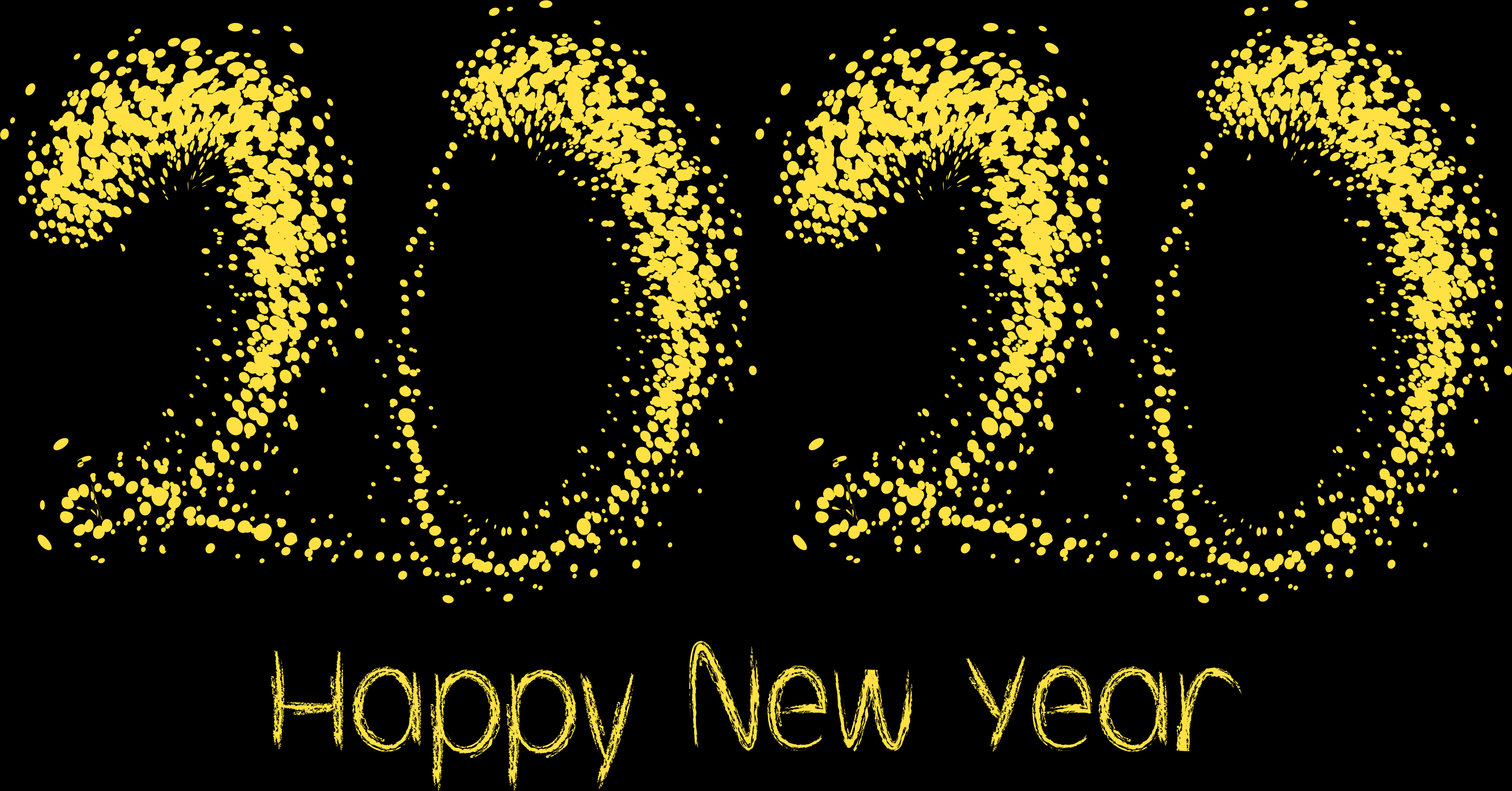 Golden Sparkle2020 Happy New Year PNG image