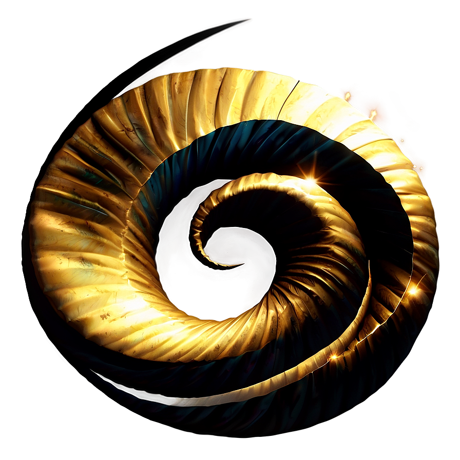 Golden Spiral Illustration Png 05232024 PNG image