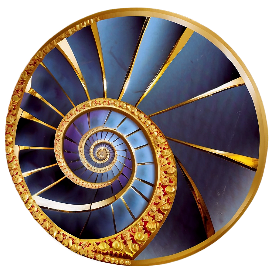 Golden Spiral Illustration Png 05232024 PNG image