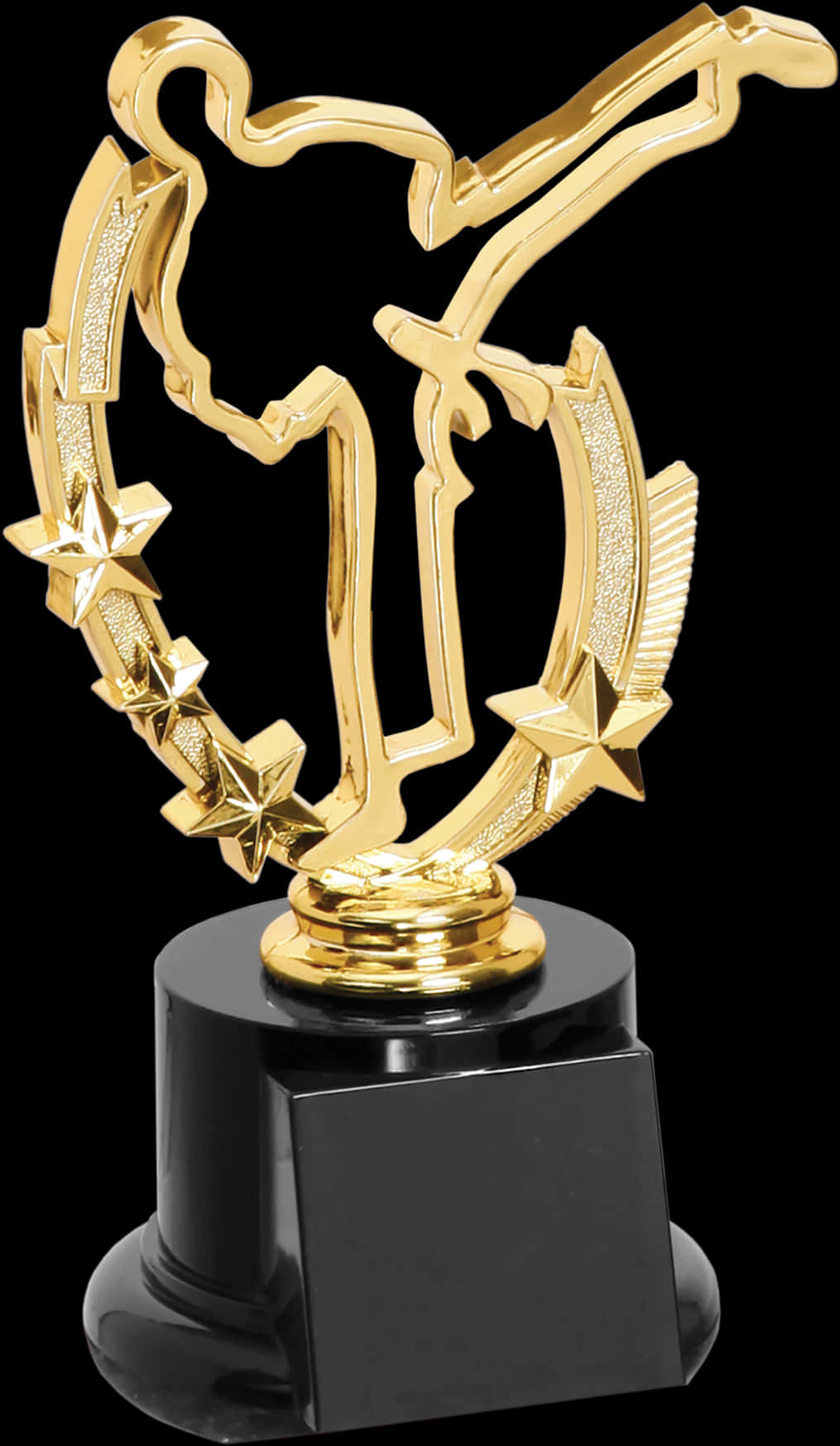 Golden Star Award Trophy PNG image