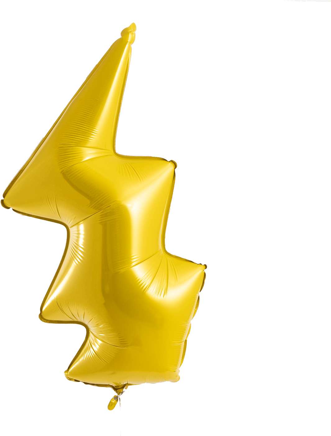 Golden Star Balloon Floating PNG image