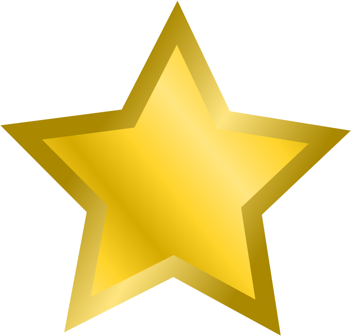 Golden Star Clipart PNG image