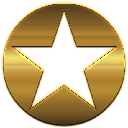 Golden Star Emblem PNG image