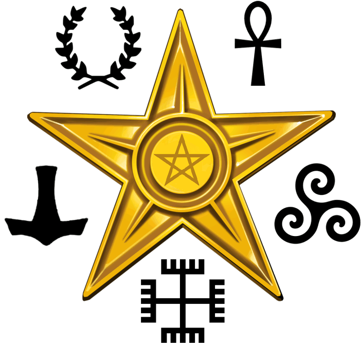 Golden Starand Symbols Graphic PNG image