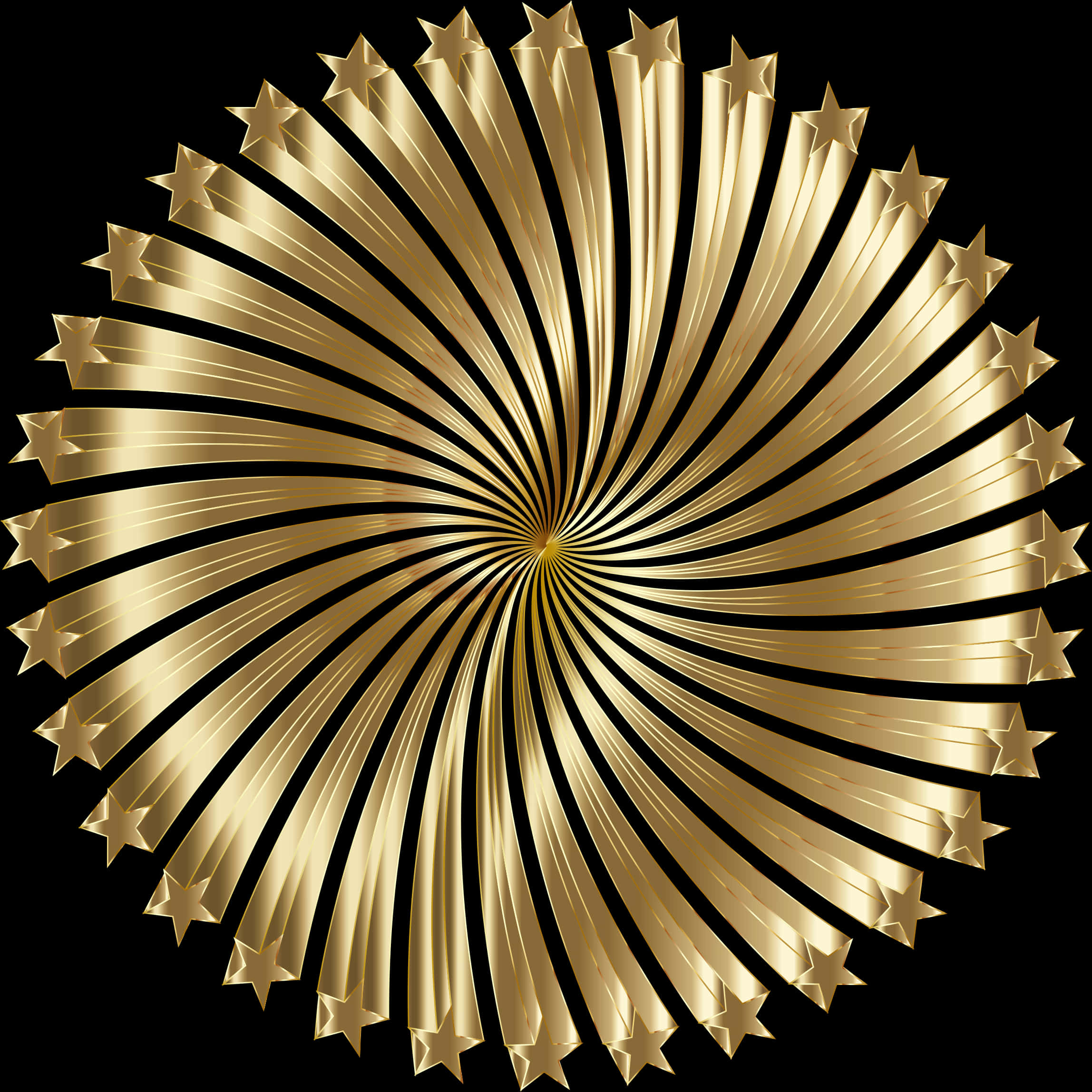 Golden Starburst Design PNG image