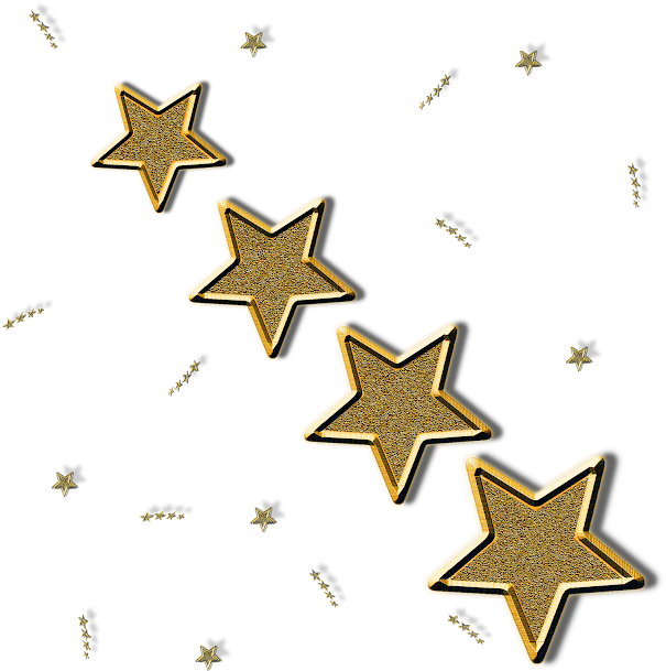 Golden Stars Scattered Background PNG image