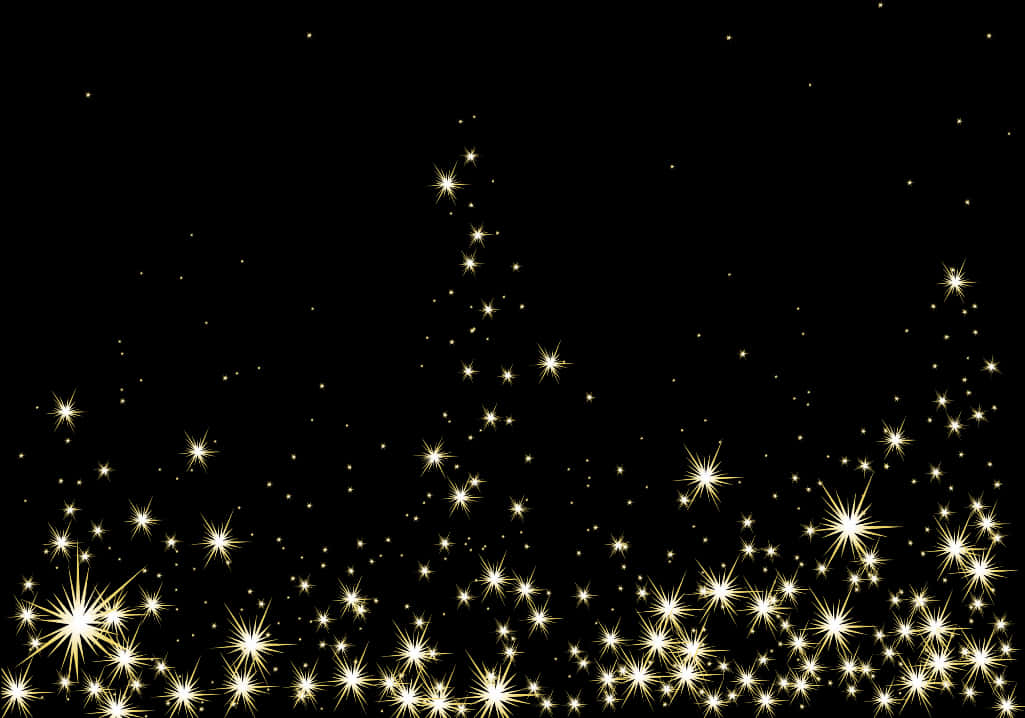 Golden Starson Black Background PNG image