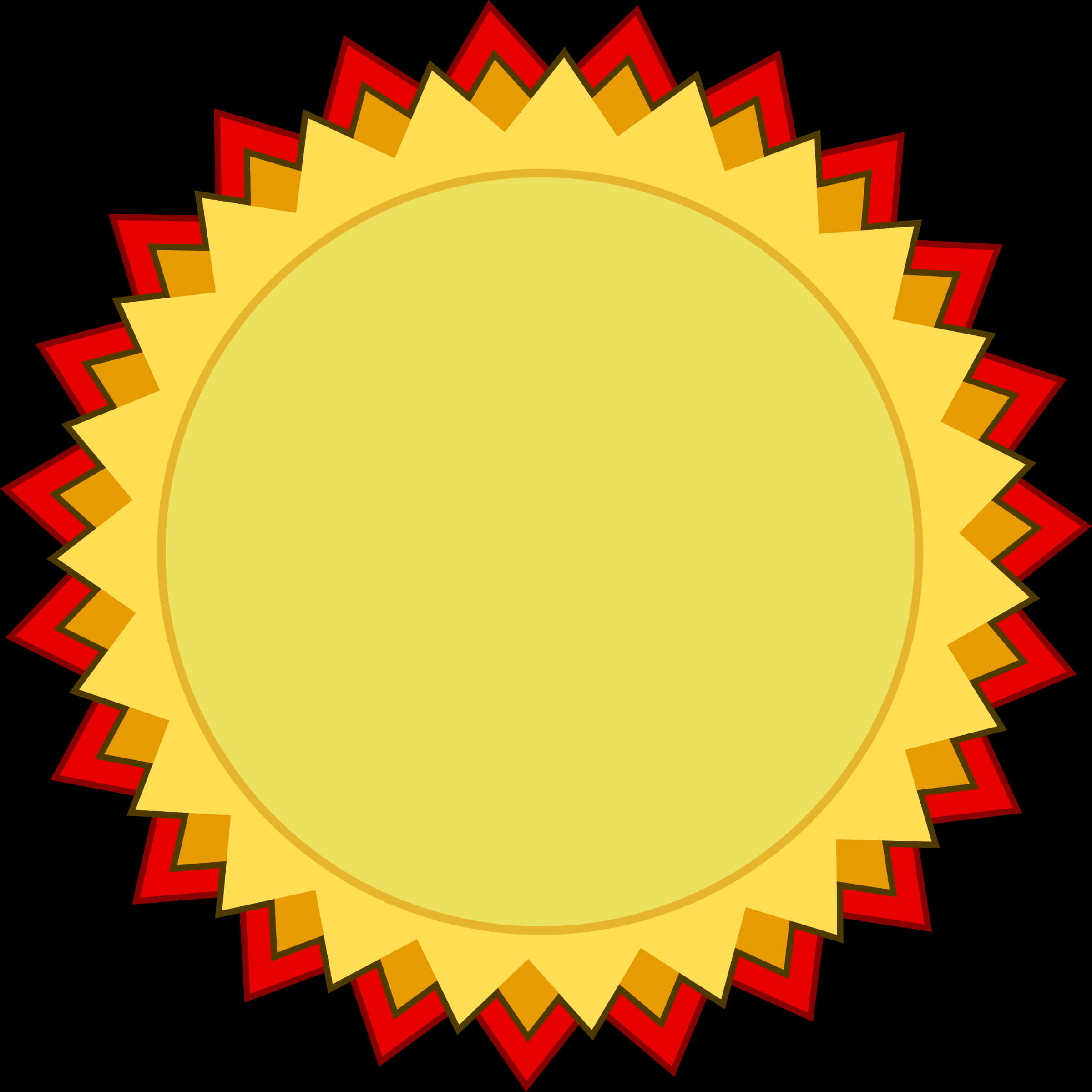 Golden Sunburst Graphic PNG image