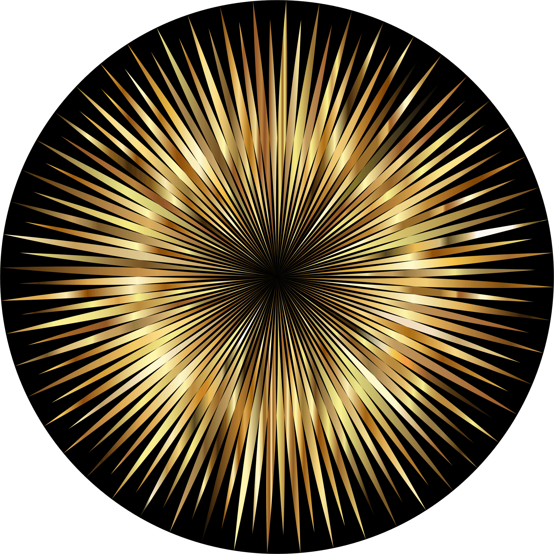 Golden Sunburst Graphic PNG image