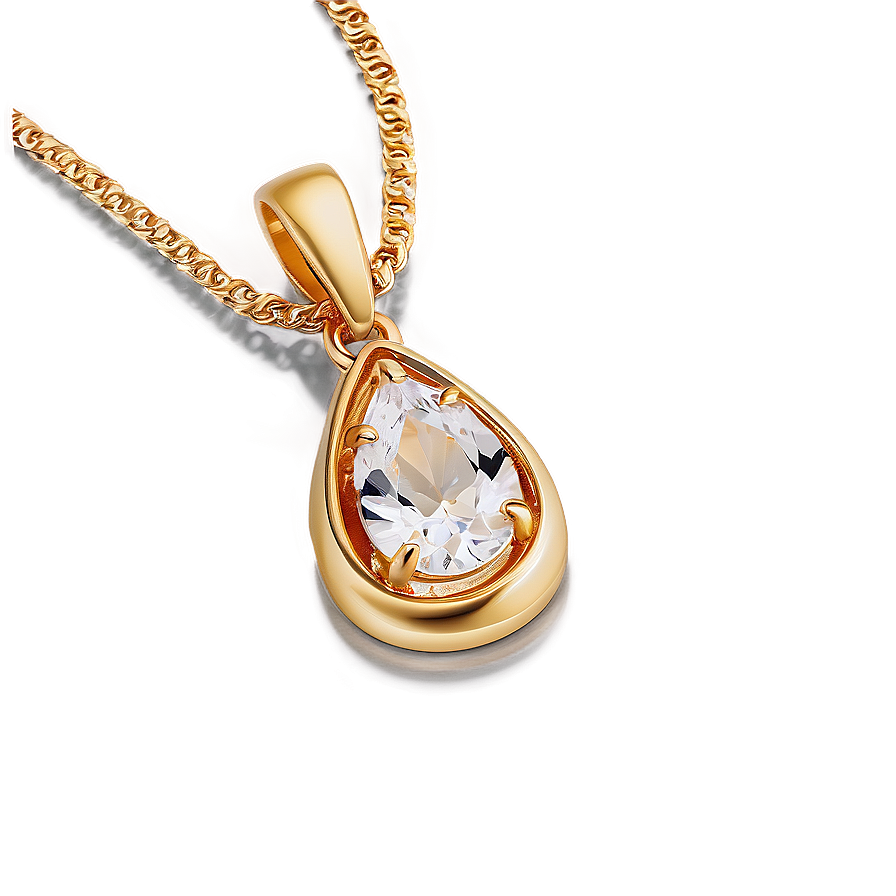 Golden Teardrop Jewelry Png Vcf PNG image