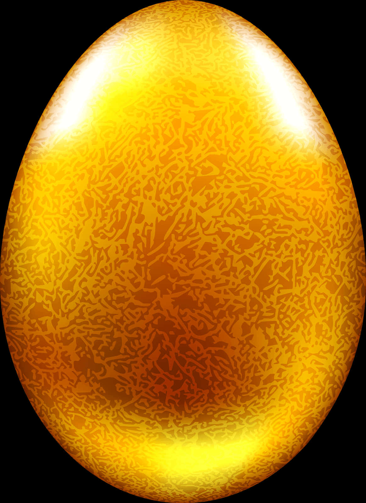 Golden Textured Egg Illustration PNG image