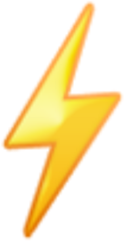 Golden Thunderbolt Icon PNG image