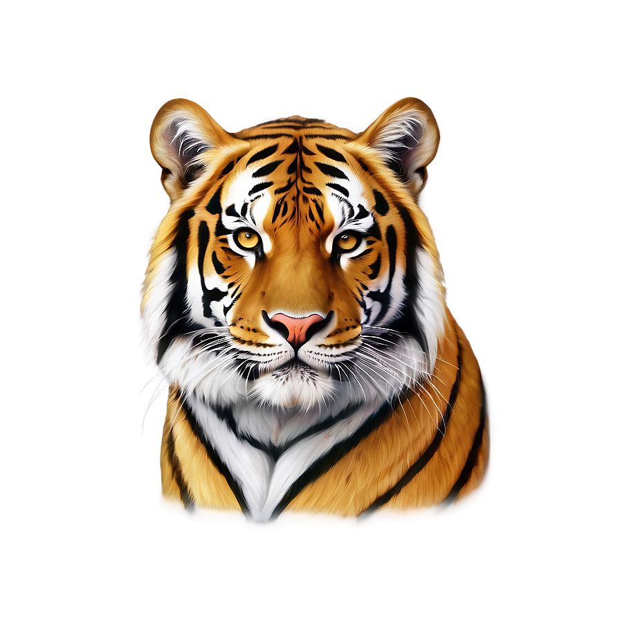 Golden Tiger Face Illustration Png Sdr PNG image