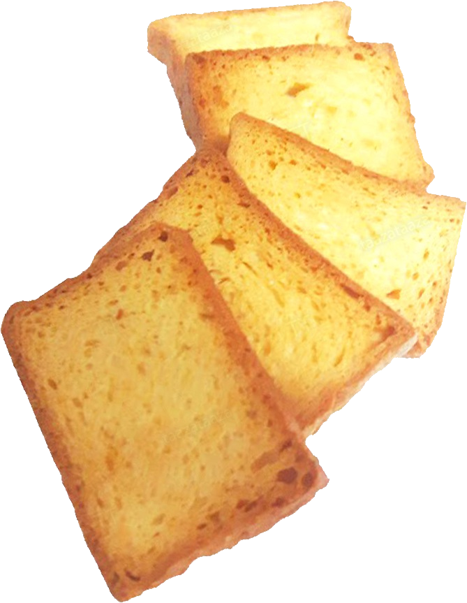 Golden_ Toast_ Slices_ Floating PNG image