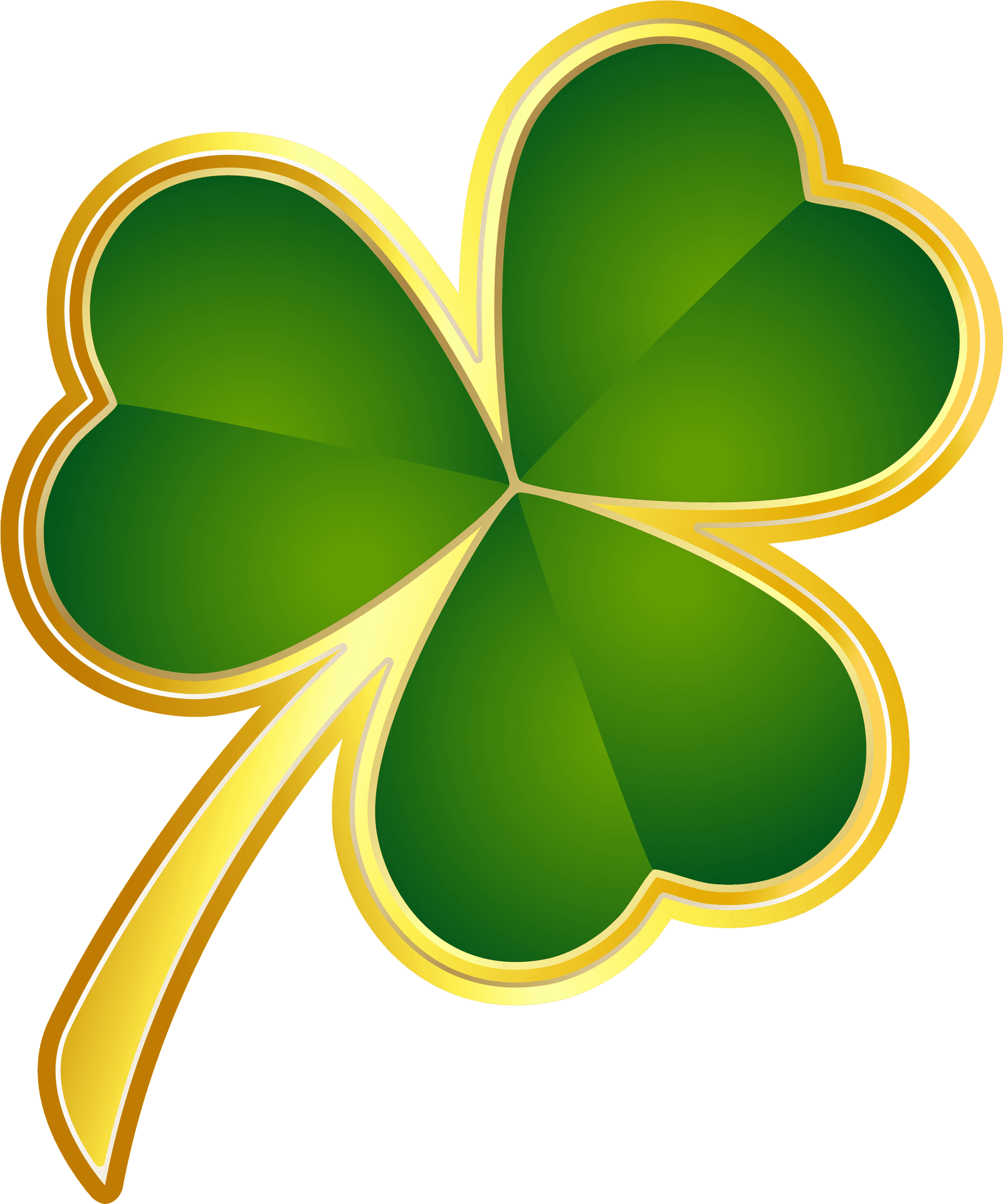 Golden Trimmed Shamrock Graphic PNG image