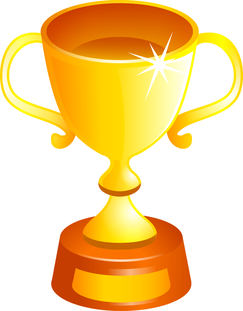 Golden Trophy Cup PNG image