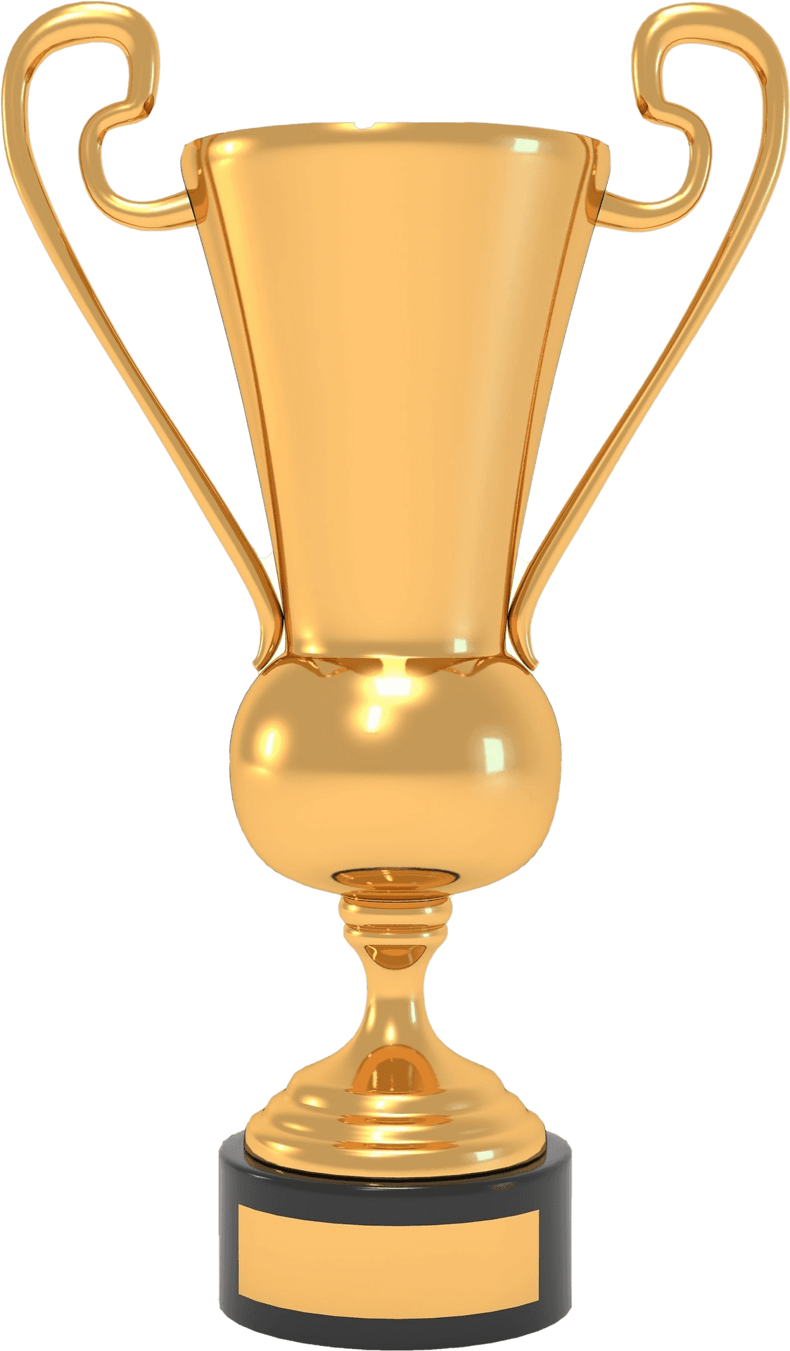 Golden Trophy Cup PNG image