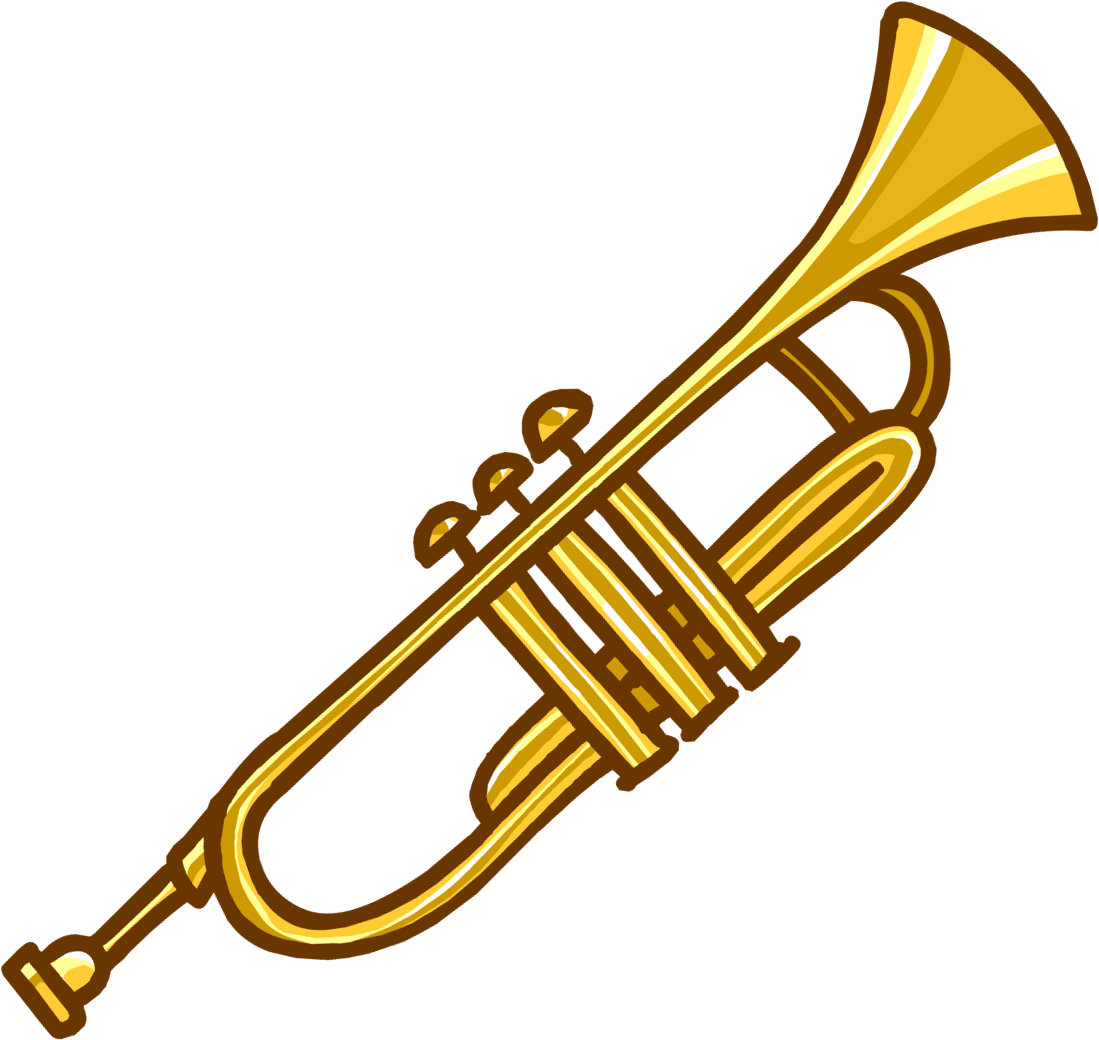 Golden Trumpet Illustration PNG image