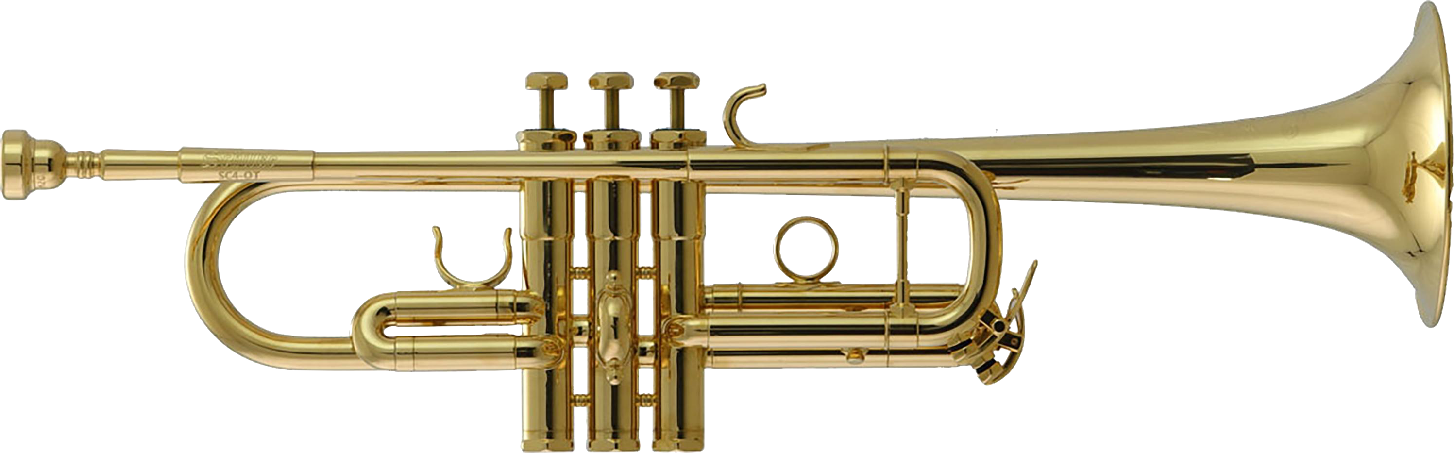 Golden Trumpet Side View PNG image